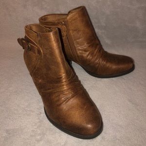 Brown Heeled Booties